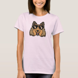 サングラスをかけたシェトランド・シープドッグ ミシガン州 Tシャツ