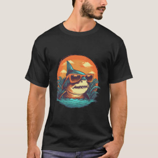 サングラスをかけたシャーク Tシャツ