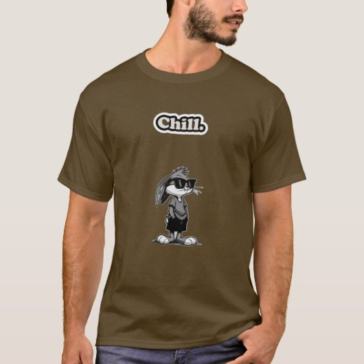 サングラスをかけたチルバニー Tシャツ (正面)