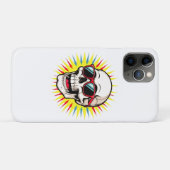 **サングラスをかけたドクロのキャラクター – カートゥーンの笑い** Case-Mate iPhoneケース (裏面(横))
