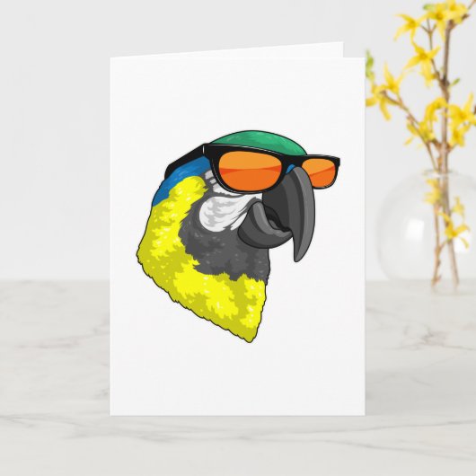 サングラスをかけたパラメディウム カード (黄色い花)