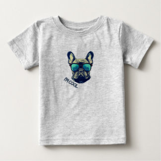 サングラスをかけたフレンチブルドッグ ベビーTシャツ