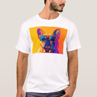 サングラスをかけたフレンチ・ブルドッグ Tシャツ