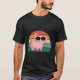 サングラスをかけたブタ Tシャツ