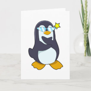 サングラスをかけたペンギン カード