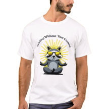 サングラスをかけたラクーンのイラストがかわいいTシャツ