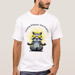 サングラスをかけたラクーンのイラストがかわいいTシャツ Tシャツ