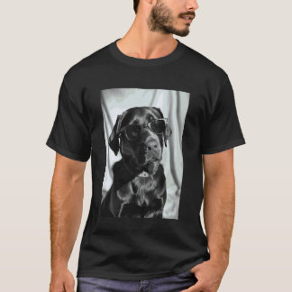 サングラスをかけたラブラドール・レトリーバー かっこいい犬の写真 Tシャツ
