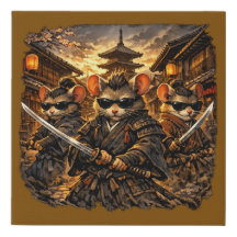 サングラスをかけた侍のマウス軍団 日本美術