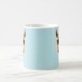 サングラスをかけた可愛いラマ コーヒーマグカップ (中央)