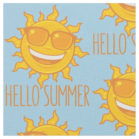 サングラスをかけた夏の太陽 ファブリック (クローズアップ)