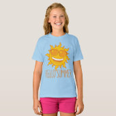 サングラスをかけた夏の太陽 Tシャツ (正面フル)