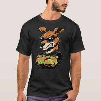 サングラスをかけた怒ったカンガルーのスピーディな混乱 S Tシャツ