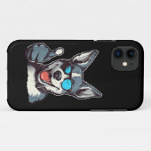 サングラスをかけた犬が親指を立てている面白いデザイン Case-Mate iPhoneケース (裏面(横))