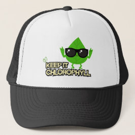 サングラスをかけた葉っぱのChlorophyll Vibes キャップ