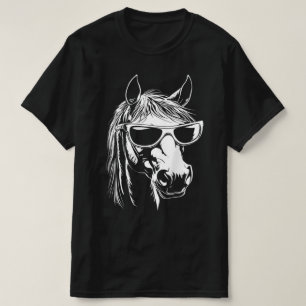 サングラスをかけた面白い馬, 馬のサングラス Tシャツ