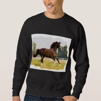 サングラスをかけた馬のTシャツ スウェットシャツ