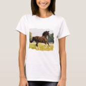 サングラスをかけた馬のTシャツ Tシャツ (正面)