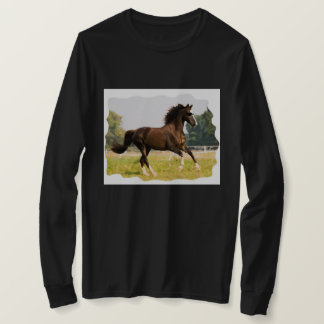 サングラスをかけた馬のTシャツ Tシャツ