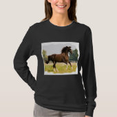 サングラスをかけた馬のTシャツ Tシャツ (正面)