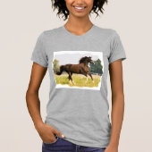 サングラスをかけた馬のTシャツ Tシャツ (正面)