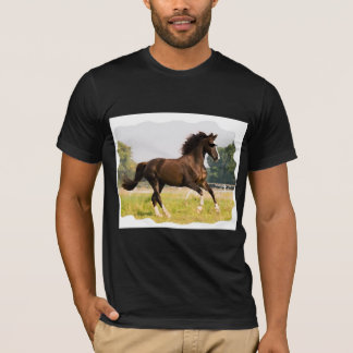 サングラスをかけた馬のTシャツ Tシャツ