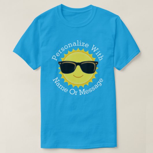 サングラスをかけたCool Sun オリジナルデザイン Tシャツ (デザイン正面)