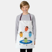 サングラスをかけているカワイイ飛び跳ねるキャンディービーンズ エプロン (着用した状態)