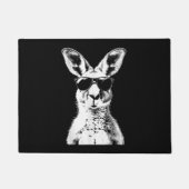 サングラスをかけているカンガルーおもしろいアニマルオーストラリア ドアマット (正面)