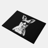 サングラスをかけているカンガルーおもしろいアニマルオーストラリア ドアマット (アングル)