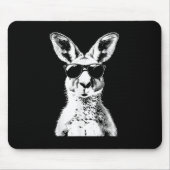 サングラスをかけているカンガルーおもしろいアニマルオーストラリア マウスパッド (正面)