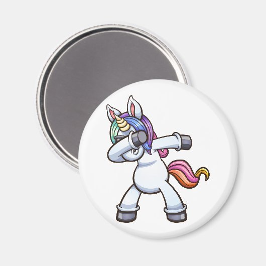 サングラスをかけているデブ一角獣 マグネット (正面/裏面)