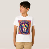 サングラスをかけているライオン Tシャツ (正面フル)