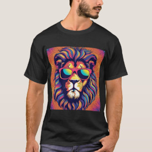 サングラスをかけているライオン Tシャツ