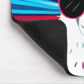 サングラスをかけている可愛いラクールマ マウスパッド (コーナー)