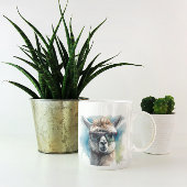 サングラスをかけている可愛い白アルパカ コーヒーマグカップ