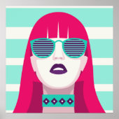 サングラスをかけている女性 ポスター (正面)