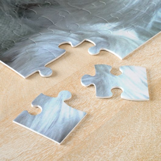 サングラスをかけている犬 ジグソーパズル (側面)