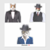 サングラスをかけている猫 シール (シート)