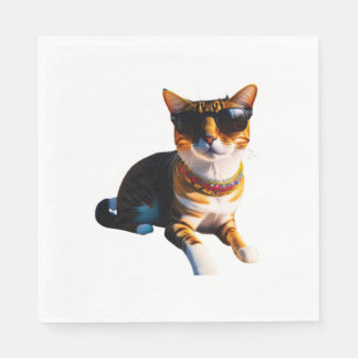 サングラスをかけている猫 スタンダードランチョンナプキン