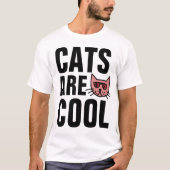 サングラスをかけているCAT、CATS クール ARE Tシャツ (正面)