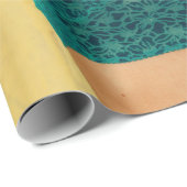 サングラスをかざす青いブラレットの女性  ラッピングペーパー (ロールコーナー)