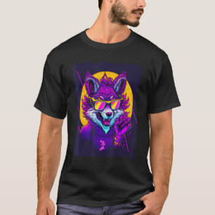 サングラスをかぶったオオカミ Tシャツ