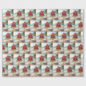 サングラスをかぶったスイカのポスクル ラッピングペーパー (フラット)