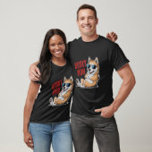 サングラスをしたかっこいいハスキー犬の母 L Tシャツ (ユニセックス)
