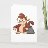 サングラスをしたサル カード (裏面)