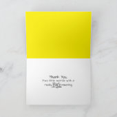 サングラスをピンク色で飾り、サンフラワーをありがとう サンキューカード (内部)