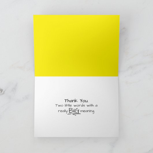 サングラスをピンク色で飾り、サンフラワーをありがとう サンキューカード (内部)