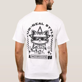サングラスを実在着たファースタイル猫 Tシャツ