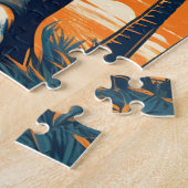 サングラスを持ったビーチ ジグソーパズル (側面)